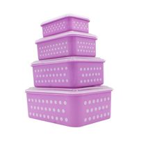 Plastic Food Containers 4pcs purple