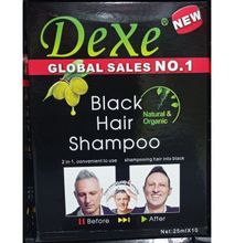 Dexe 10 PCS Natural Instant Black Hair Dye Shampoo