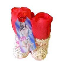 Valentine Lingerie Set In Rose Shape Packed In Booties