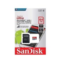 Sandisk Ultra 64GB Micro SDXC UHS-I Card with Adapter â 100MB/s U1 A1 â SDSQUAR-064G-GN6MA