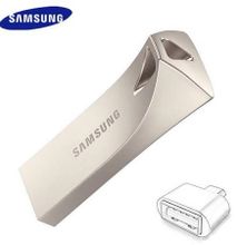 Samsung 64 GB Flash Disk USB 2.0 Flash Drive plus free Adapter- Silver and White