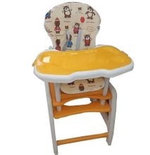 Convertible 2in1 baby high chair/Feeding chair WITH LOCKABLE WHEELS- orange