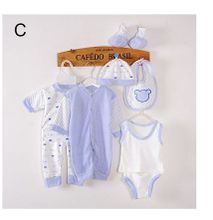 8 Piece Baby Cloth cotton set- Blue theme