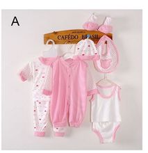 8 Piece Baby cotton newborn set- Pink