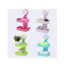 2 Tier Suction Type - Bathroom Soap Dish (Available in Different Colors)