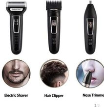 Geemy 3 in 1 Rechargeable Hair and Beard Shaving Machine For Men
