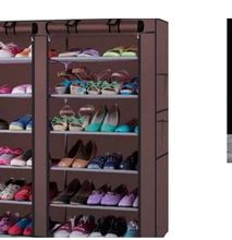 Buy Portable Generic Shoe Rack(Color May Vary from Image)and Get FREE 1.5 Litre