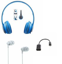 Buy Bluetooth Wireless Headset and GET FREE OTG Cable and FREE Earphones