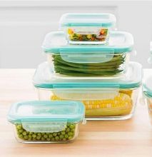 Signature Microwave Safe Glass Lunch Box Set -Clear