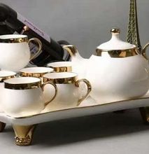 Coffee/ Tea Set â 6 Cups, 1 Teapot & 1 Tray