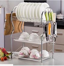 Classy 3 Tier Stainless steel dish rack- Silver